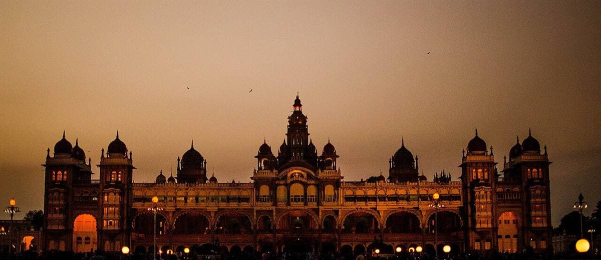 Mysore Palace at dusk